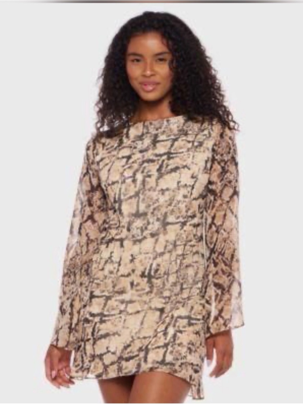 B. Darlin Snakeskin Print Dress – Size 3/4